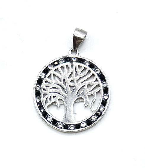 Sterling Silver Colored Tree of Life Pendant